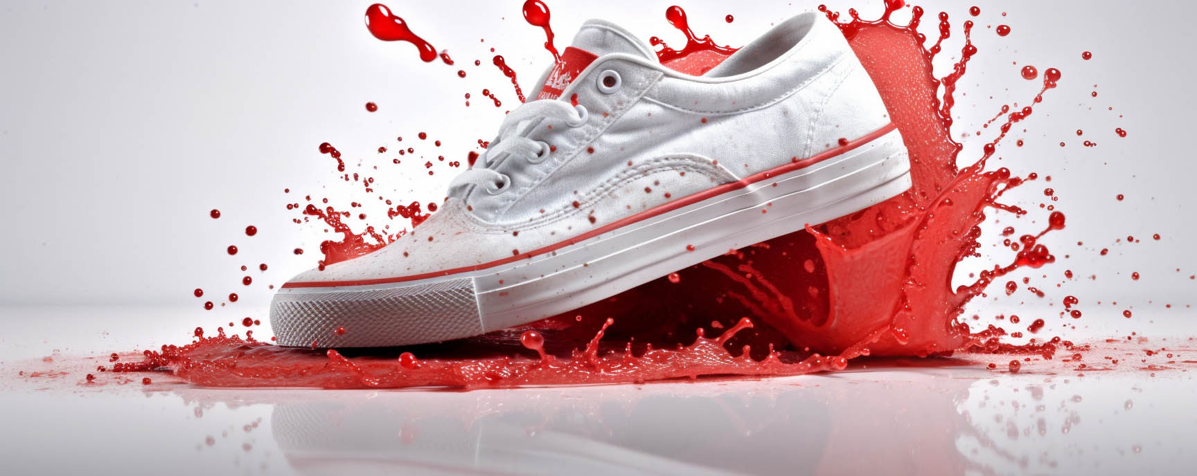 White and red canvas skate shoes made by 2HEX, the skate shoes manufacturer.