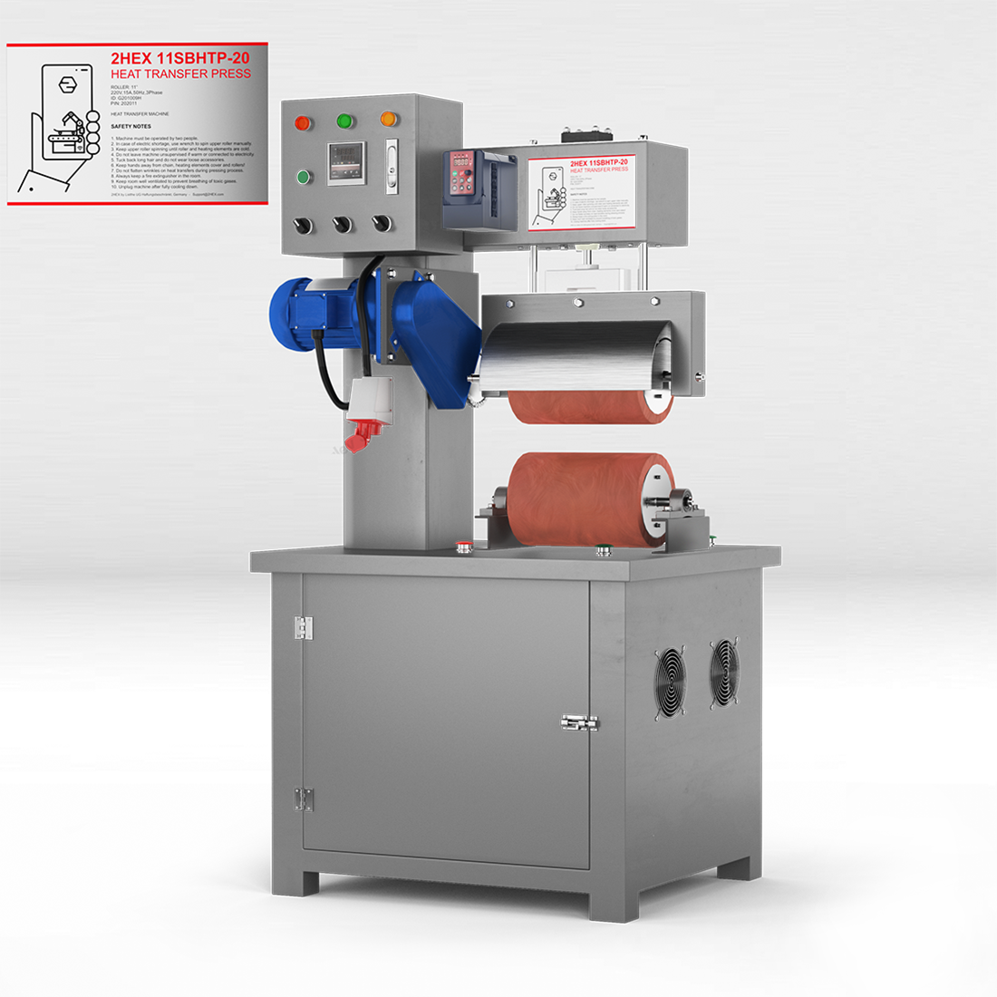 HT-RB-300 Semi-automatic roller heat transfer printing machine for  skateboards, skateboard heat transfer machine