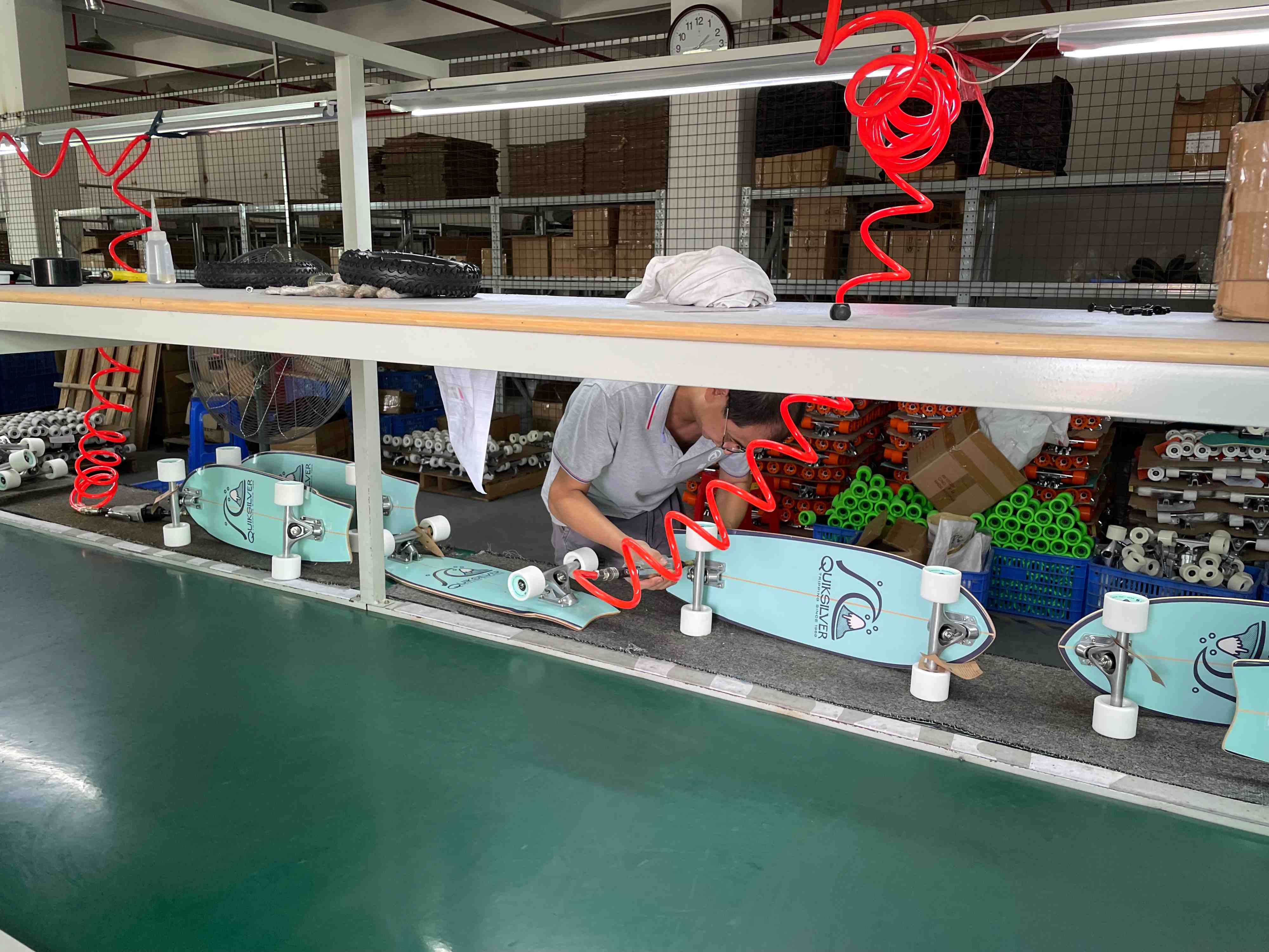 Skateboard Factory Production