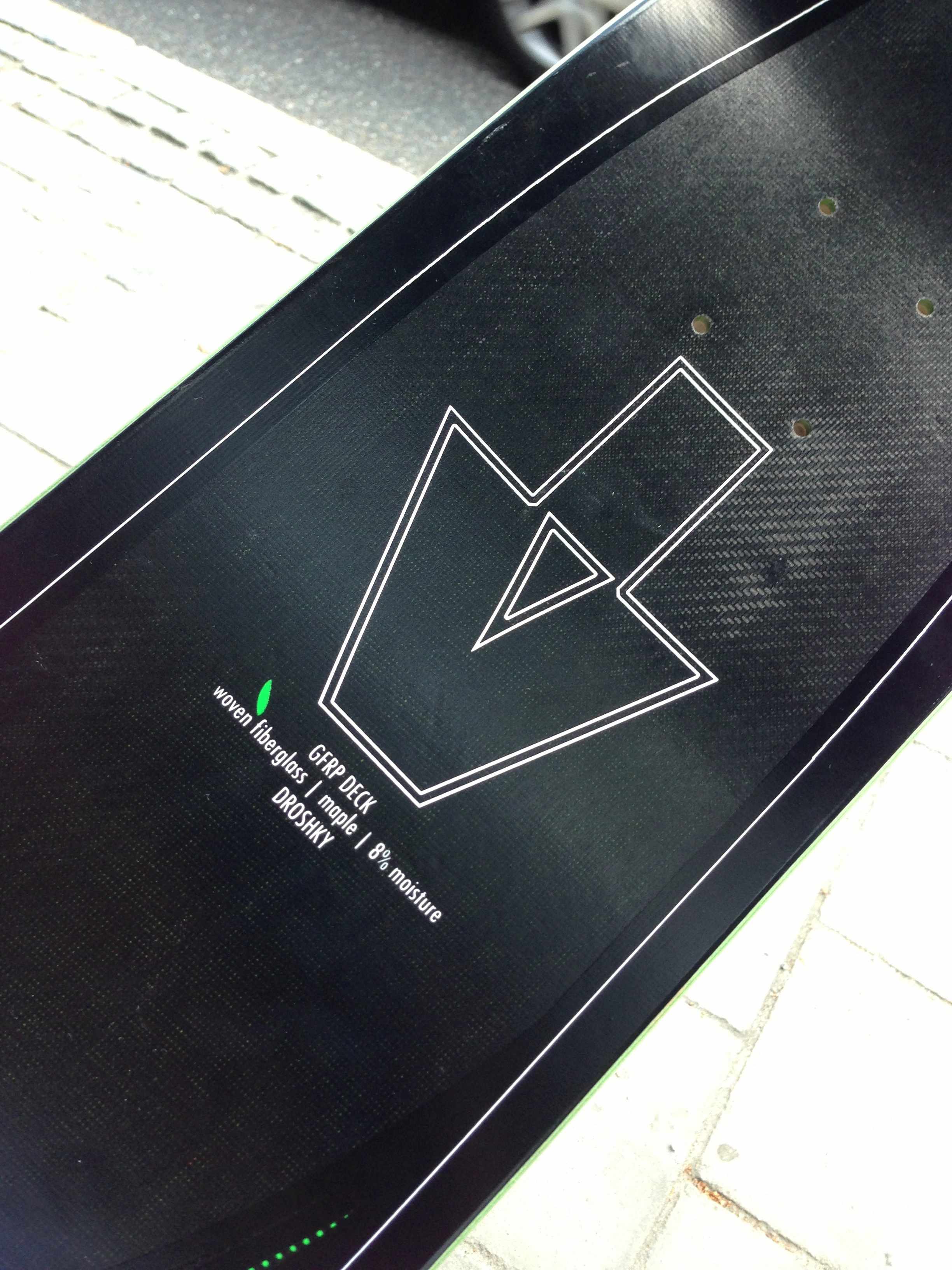 woven black fiberglass skateboard deck sample