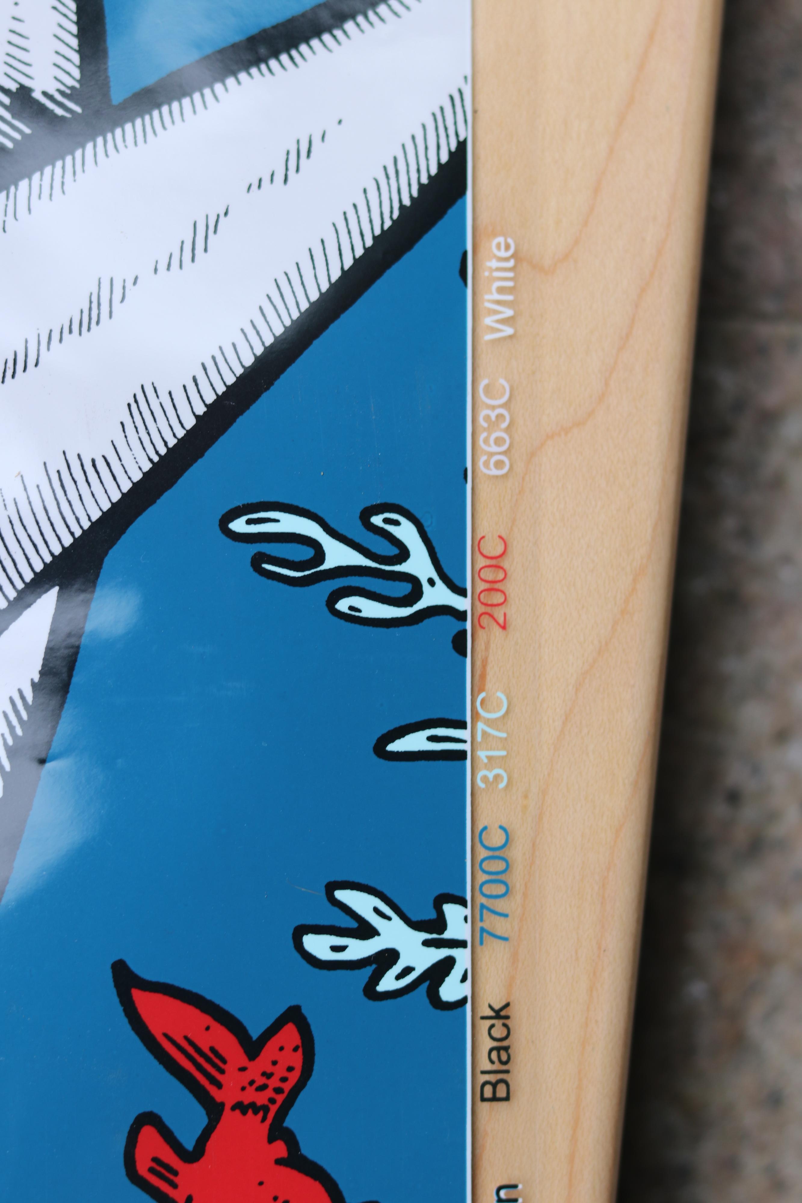 blue heat transfer close up sample