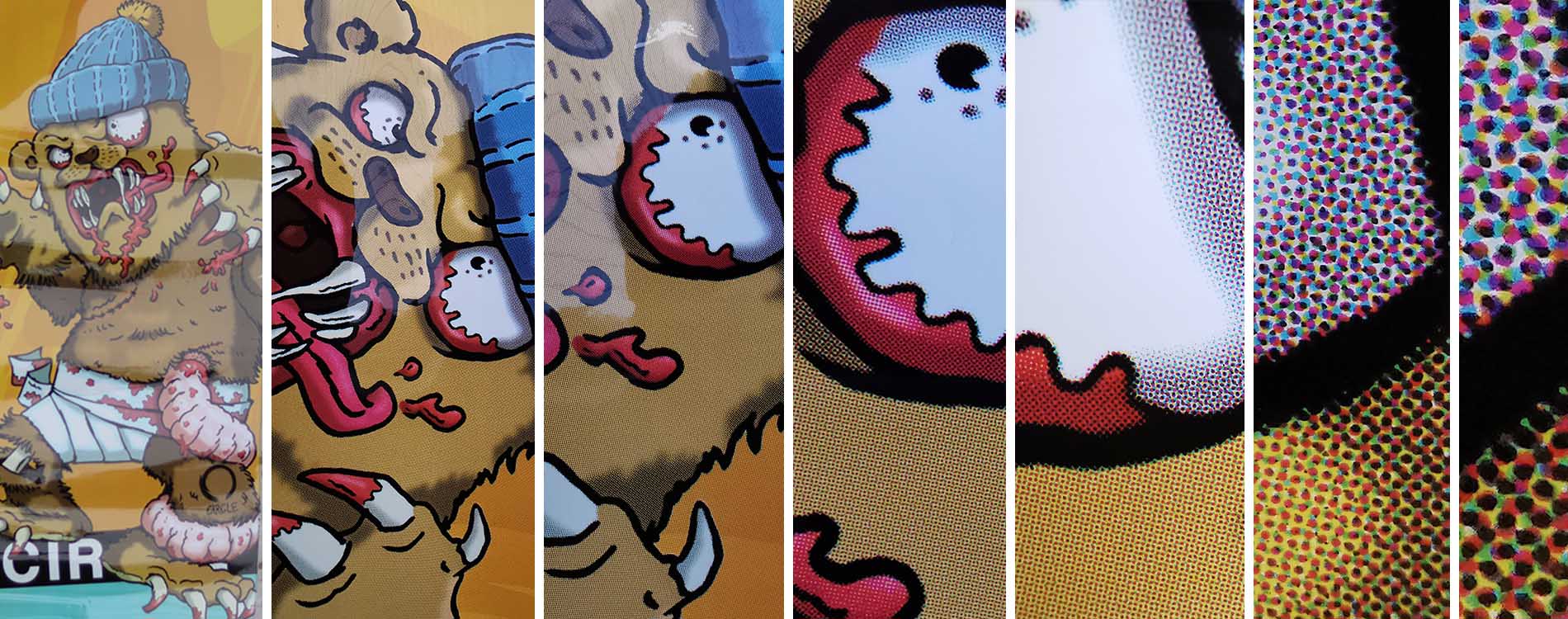 2HEX CMYK process heat transfer screen print