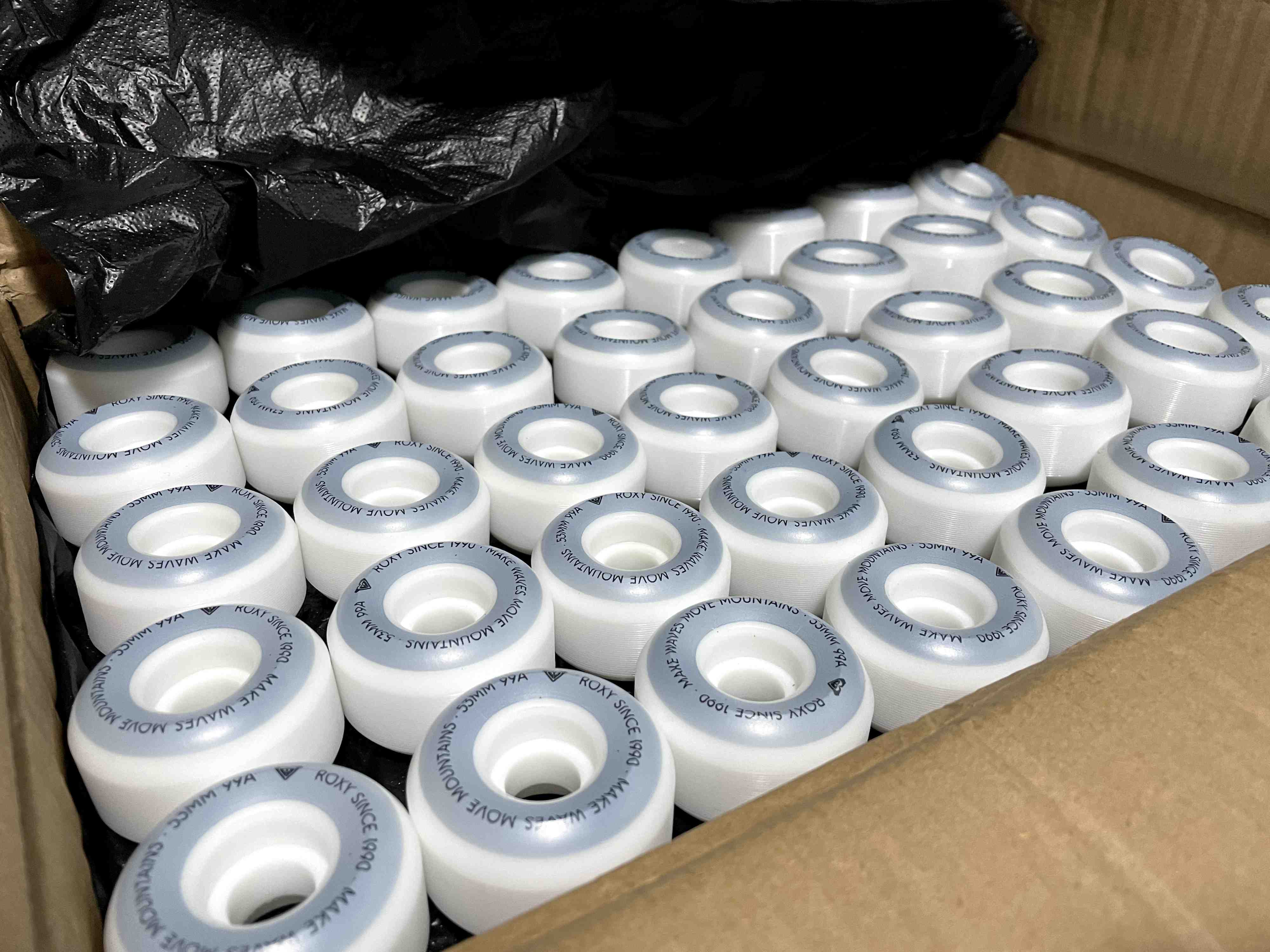 Finished 2HEX pad printed skateboard wheels